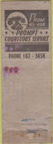 Matchbook Cover - MW McCarthy Refrigeration Stillwater MN POOR