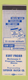 Matchbook Cover - Superior Match Kurt Freier Progresso Tamps Mexico Montezuma