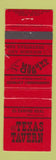 Matchbook Cover - Texas Tavern Sydney Australia Red Garter