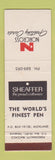 Matchbook Cover - Sheaffer Pens Norcross Greeting Cards Auckland New Zealand