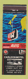 Matchbook Cover - Avis Car Rentals Carldon Motel New Zealand