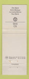 Matchbook Cover - Ska CS Banking Switzerland