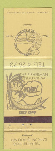 Matchbook Cover - Fisherman Restaurant Bar Cancun Mexico