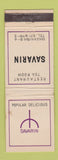 Matchbook Cover - Savarin Restaurant Tea Room Ginzanishi Japan WEAR