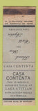 Matchbook Cover - Casa Contenta Panajachel Solola Guatemala WORN