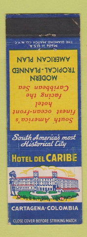 Matchbook Cover - Hotel Del Caribe Cartagena Colombia WEAR