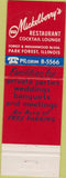 Matchbook Cover - Bud Mickelberry's Restaurant Park Forest IL