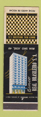 Matchbook Cover - Banco Real Brasileiro Rua Sao Jose San Jose Brazil