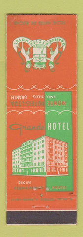 Matchbook Cover - Grande Hotel Recife Pernambuco Brazil