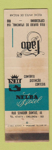 Matchbook Cover - Fado Nelba Hotel Rio De Janeiro Brazil WEAR
