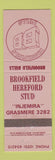 Matchbook Cover - Brookfield Bulls Hereford Stud Australia