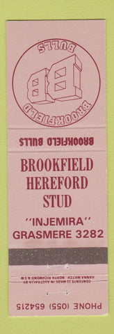 Matchbook Cover - Brookfield Bulls Hereford Stud Australia