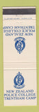 Matchbook Cover - New Zealand Police College Trentham Camp