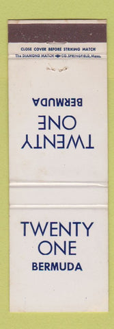 Matchbook Cover - Twenty One Bermuda
