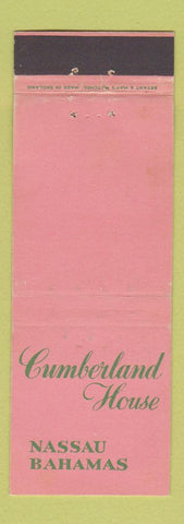 Matchbook Cover - Cumberland House Nassau Bahamas
