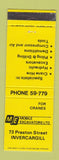 Matchbook Cover - Mobile Excavators Invercargill New Zealand