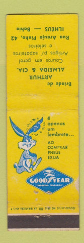 Matchbook Cover - Goodyear Tires Bugs Bunny Bahia Brazil
