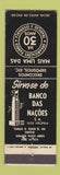 Matchbook Cover - Banco Das Nacoes Senador Paulo Abreau Brazil