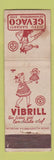 Matchbook Cover - Vibrill Tissu Garanti Belgium WEAR