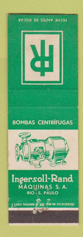 Matchbook Cover - Ingersoll Rand Bombas Rio De Janeiro Sao Paulo Brazil