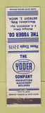 Matchbook Cover - Yoder Company Detroit MI WEAR