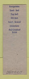 Matchbook Cover - Southwest Supply Detroit MI