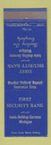 Matchbook Cover - First Security Bank Ionia Belding Saranac MI