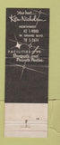 Matchbook Cover - Topinka's Country House Detroit MI