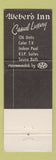 Matchbook Cover - Weber's Inn Ann Arbor MI
