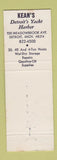 Matchbook Cover - Kean's Detroit Yacht Harbor MI