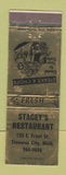 Matchbook Cover - Stacey's Restaurant Traverse City MI