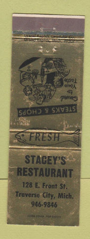 Matchbook Cover - Stacey's Restaurant Traverse City MI