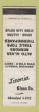 Matchbook Cover - Livonia Glass Company MI