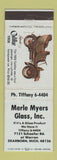 Matchbook Cover - Merle Myers Glass Dearborn MI WEAR