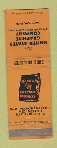Matchbook Cover - United States Graphite Saginaw MI WORN