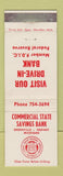 Matchbook Cover - Commercial State Savings Bank Greenville Trufant MI