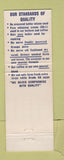 Matchbook Cover - Original Pancake House Grosse Pointe Woods MI Southgate WEAR