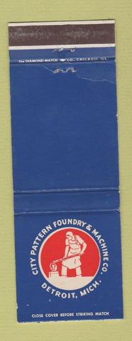 Matchbook Cover - City Pattern Foundry Machine Detroit MI
