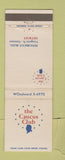 Matchbook Cover - Cacus Club Detroit MI
