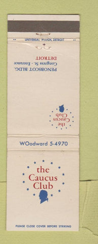 Matchbook Cover - Cacus Club Detroit MI