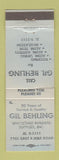 Matchbook Cover - Gil Behling Roofing Siding Detroit? WEAR
