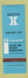 Matchbook Cover - Hilton Hotel Detroit MI Airport WEAR