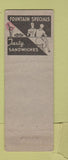Matchbook Cover - Sterling Hotel Sterling MI WEAR