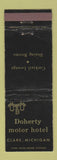 Matchbook Cover - Doherty Motor Hotel Clare MI