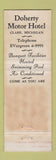 Matchbook Cover - Doherty Motor Hotel Clare MI