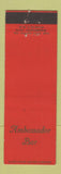 Matchbook Cover - Ambassador Bar Bay City MI WEAR