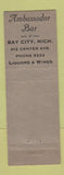 Matchbook Cover - Ambassador Bar Bay City MI WEAR