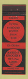 Matchbook Cover - Assid's Grocery Lansing MI