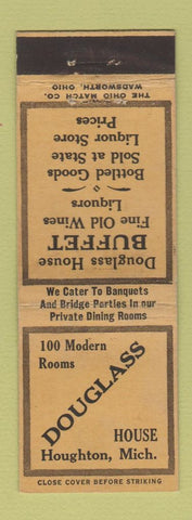 Matchbook Cover - Douglass House Houghton MI