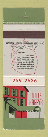 Matchbook Cover - Little Harry's Restaurant Detroit MI
